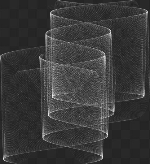 PSD, 22 PNG, White wavy lines on transparent background