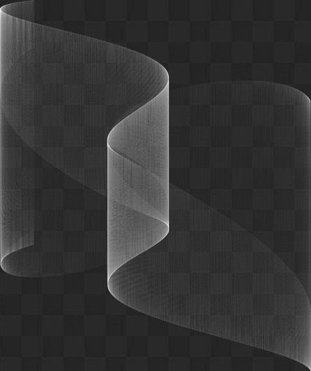 PSD, 22 PNG, White wavy lines on transparent background