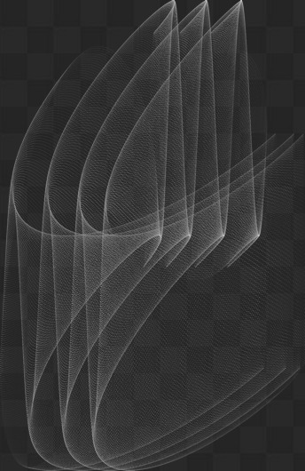 PSD, 22 PNG, White wavy lines on transparent background