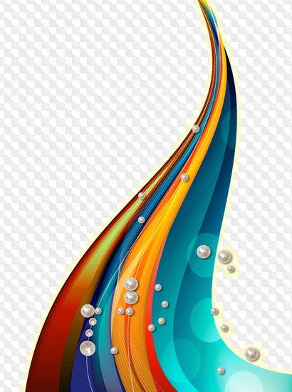 7 png, líneas abstractas de colores sobre fondo transparente