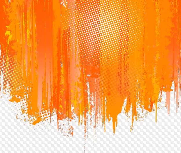 Paint, brush strokes and handprints, PNG pictures