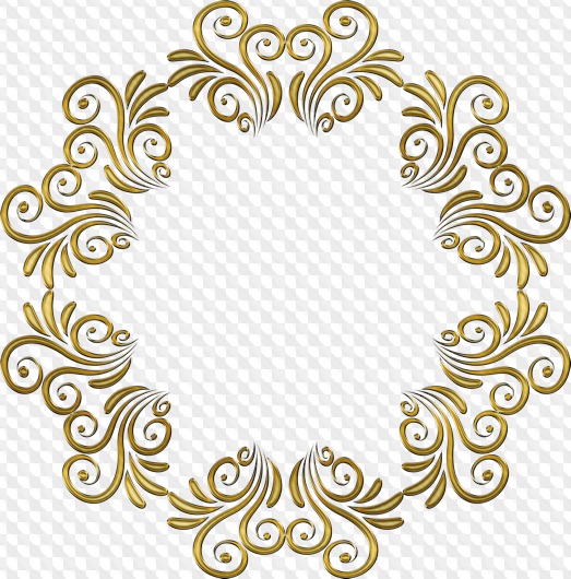 Free Gold Frame set PSD - golden round frames free download