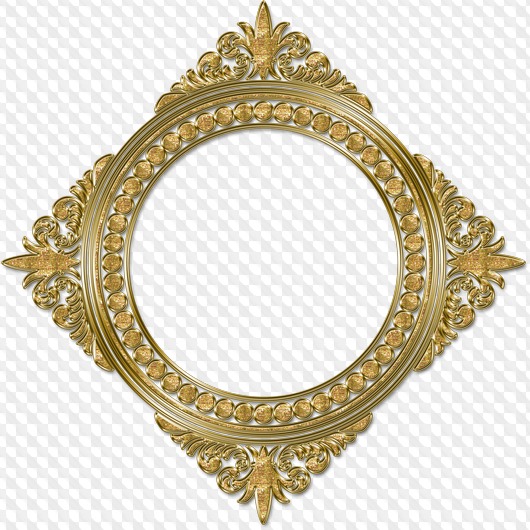 Free Gold Frame set PSD golden round frames free download
