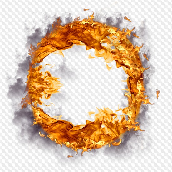PSD, 5 PNG, Fire Frames for