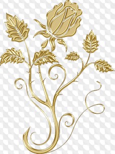 17 PNG, Golden decorative elements on transparent background