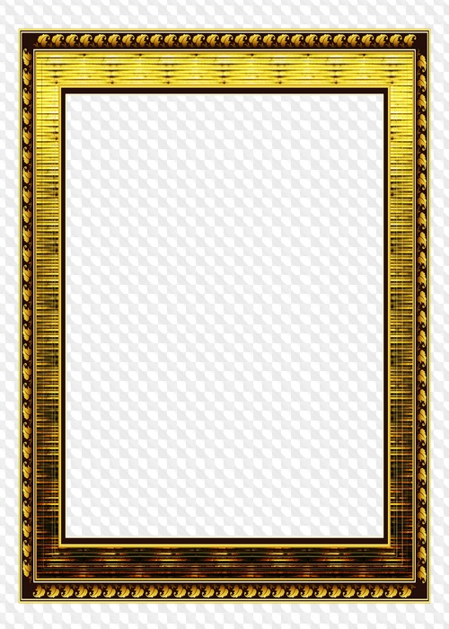 Gold frame cutouts for your creativity in