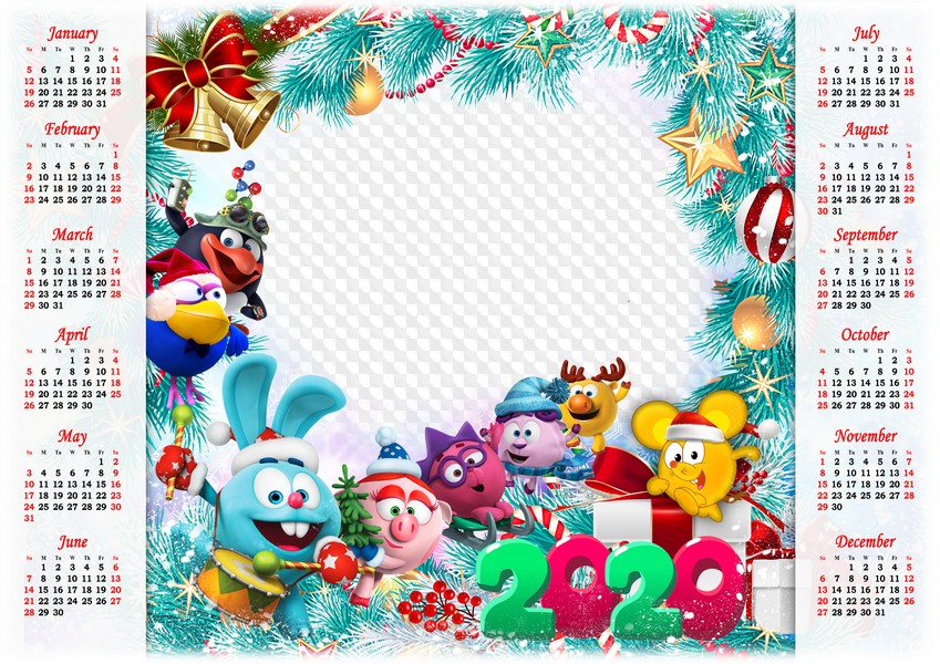 Smeshariki, 2020 Calendar photo frame