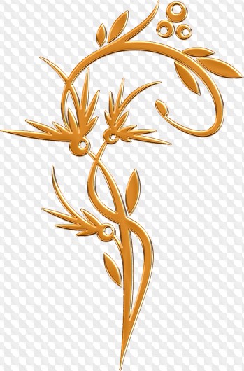 PSD, 40 PNG, Green, yellow and gold Curls on a transparent background ...