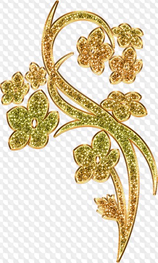 PSD, 40 PNG, Green, yellow and gold Curls on a transparent background ...