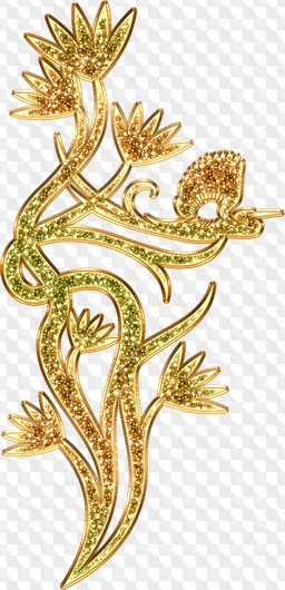 PSD, 40 PNG, Green, yellow and gold Curls on a transparent background ...