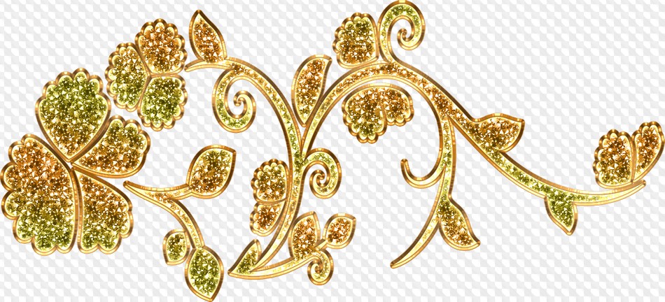 PSD, 40 PNG, Green, yellow and gold Curls on a transparent background ...