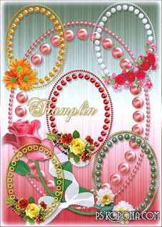 Updated: 10 PNG, Clipart frame-cuts on transparent background, My Beads, beads, drops of colored