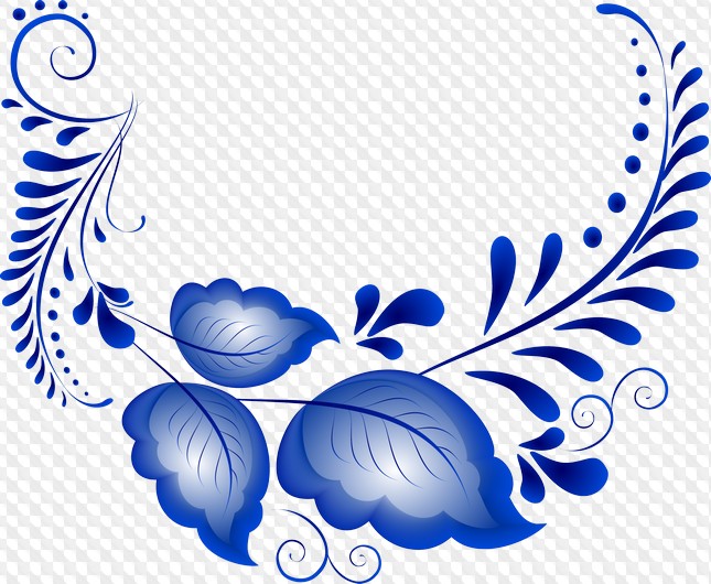 Классическая русская гжель, 61 PNG картинка с прозрачным фоном
