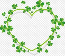 Green frame with clover, 48 PNG transparent background