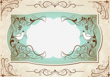 Photo frame ornament, PSD, PNG