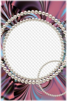 Abstract in pearls, photo frame for photoshop