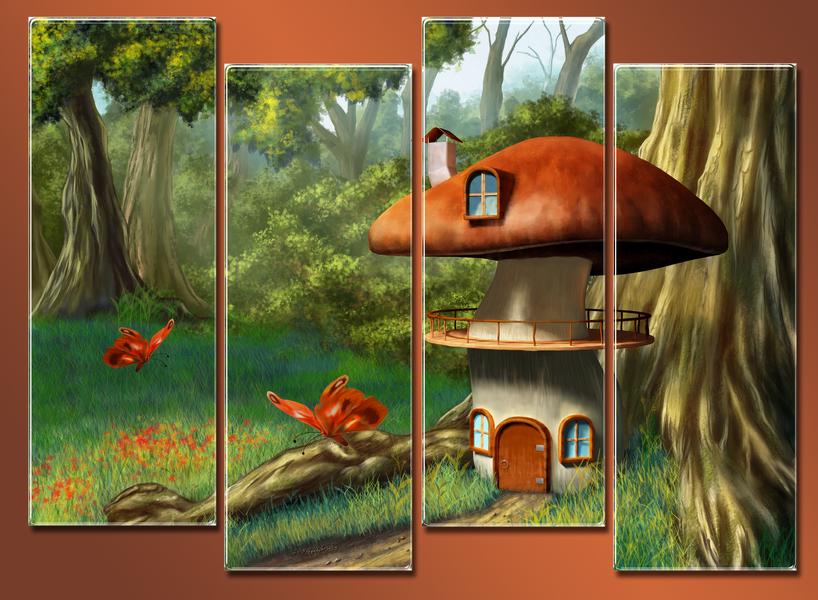 Polyptyque En Psd Champignon Feerique Telechargement Gratuit Des Images Png Transparentes