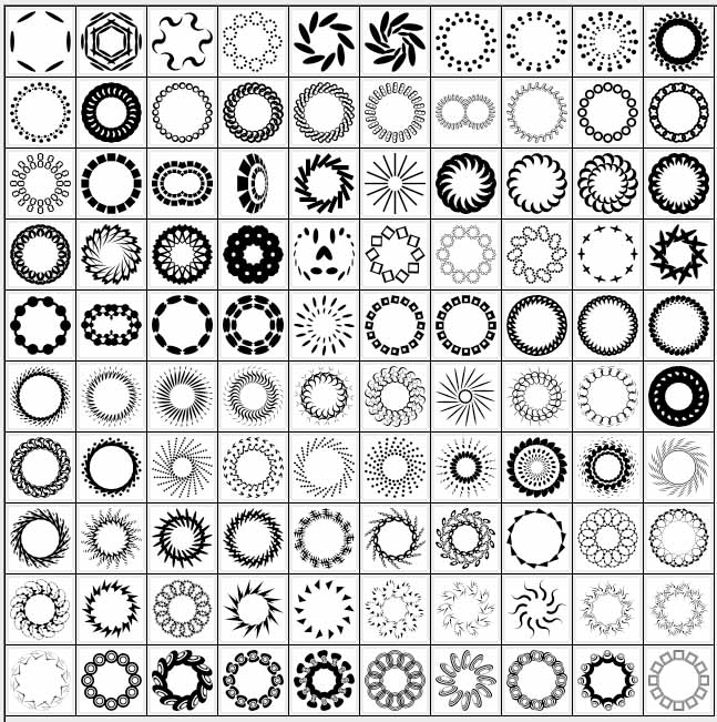 Actualizado: 146 СSH, un conjunto de formas, formas para Photoshop.
