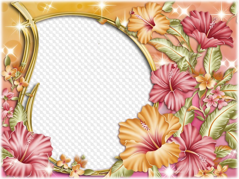 The charm of beautiful flowers, Photo frame template