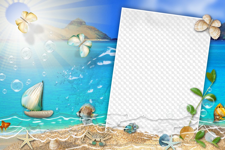 Sea Frames for 2 free psd download Golden Beach