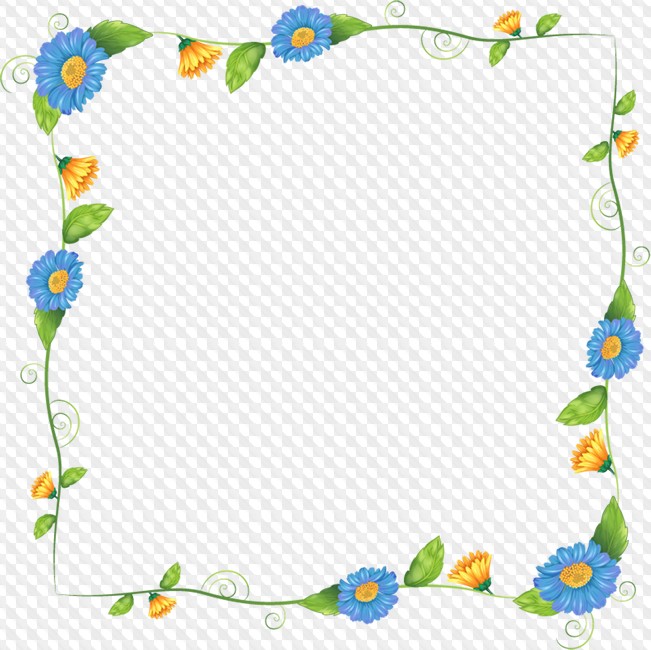 Marcos de flores Clipart en PNG transparente