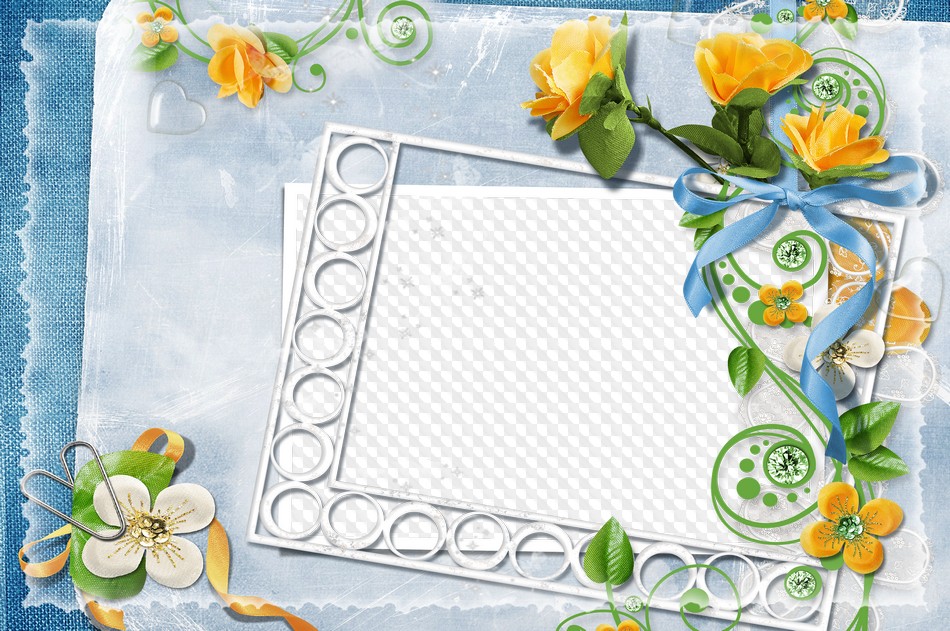 Яркие фоторамки с цветами, 8 PNG