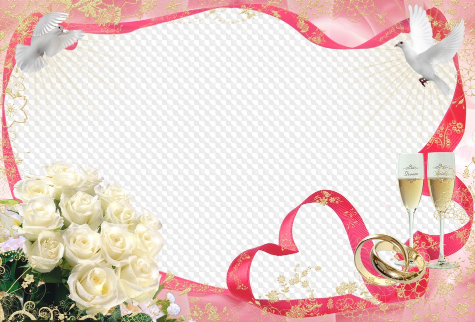 6 PNG wedding frames Love and happiness!