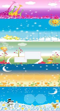 Collection of baby backgrounds for design