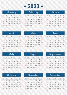 2023 calendar psd
