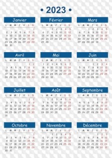 Calendrier De L Annee 2023 Calendrier 2023 Psd, Png, Cdr, Jpg Et Pour Photoshop