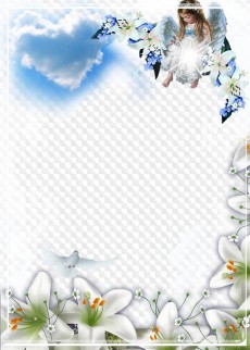 Frame for Photoshop - Spring angel