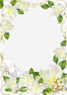 Wedding PhOtO Frame - White as Snow Wedding Flowers