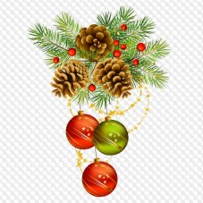 15 PNG, Christmas decorations PNG, garlands, balls, gifts, PNG graphics on a transparent background