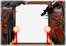 Happy Halloween, PNG photo frame, PSD template