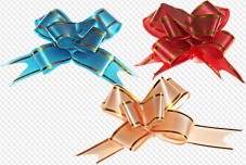 Multi-colored bows PNG, bow on transparent background PNG