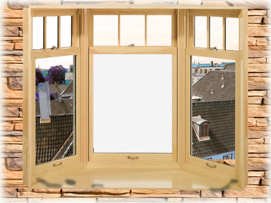 Open window, photo frame PSD