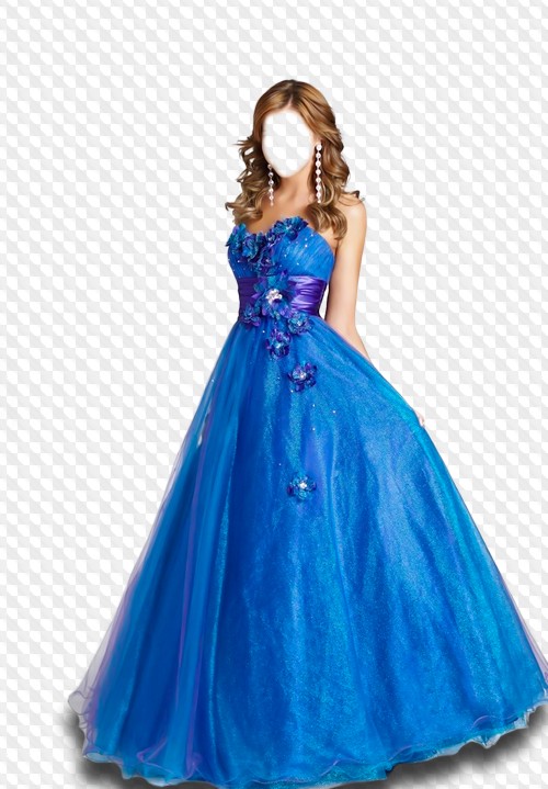 Template for Photoshop - Girl in a beautiful blue dress Template for Photoshop - Girl in a beautiful blue dress