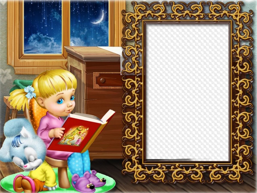 Children photo frame psd template download