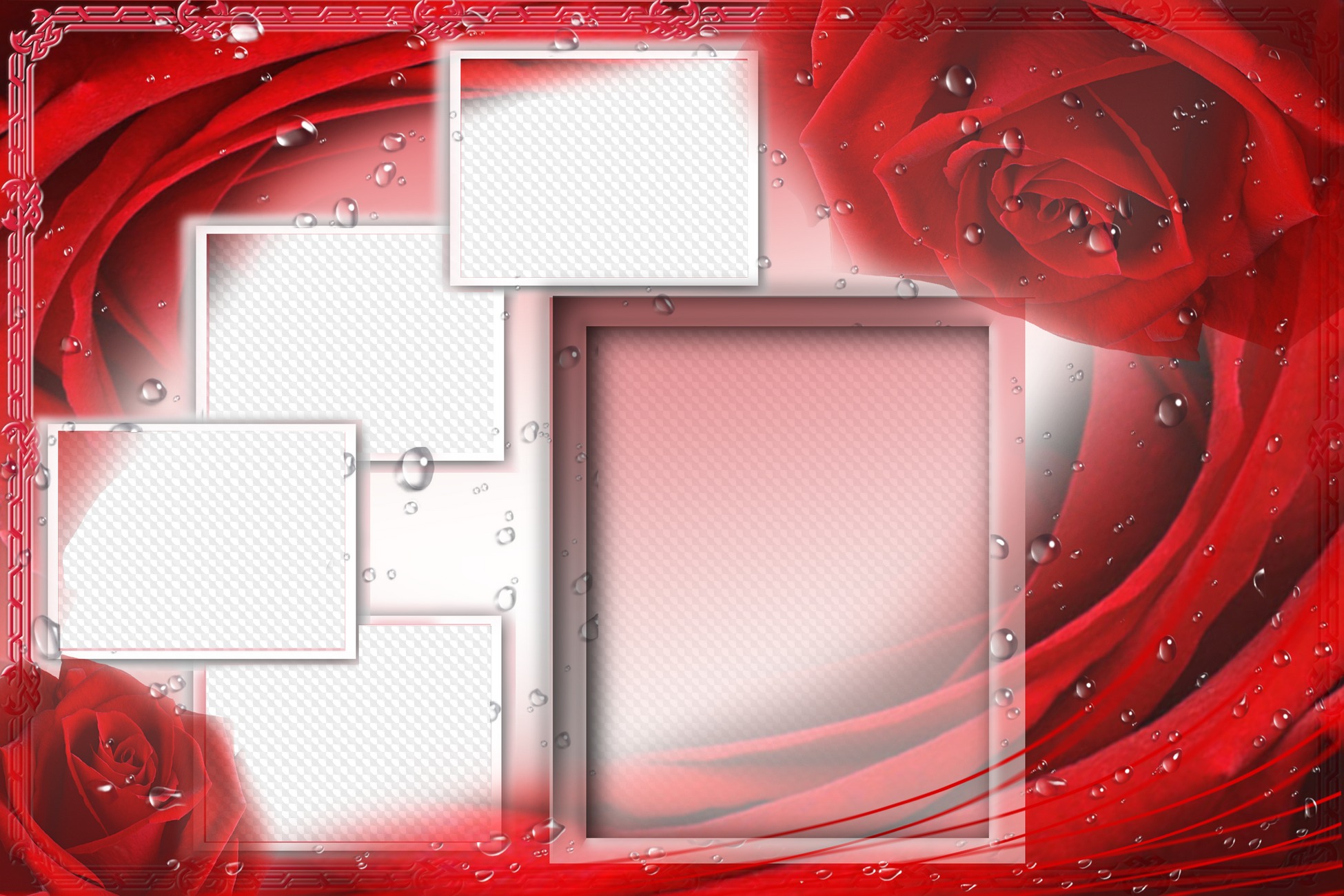 Romantic photo frame - love is...