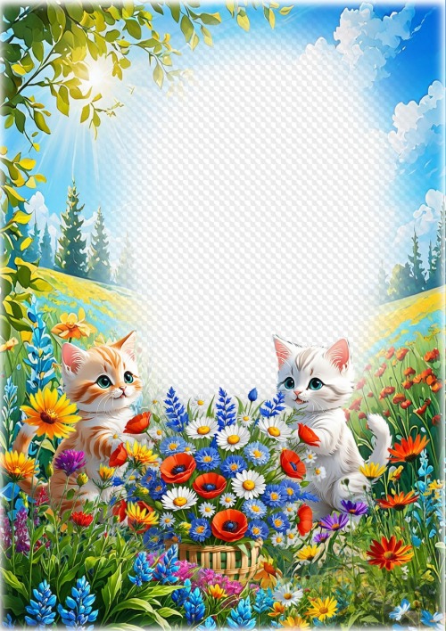 Котята рамка PNG скачать