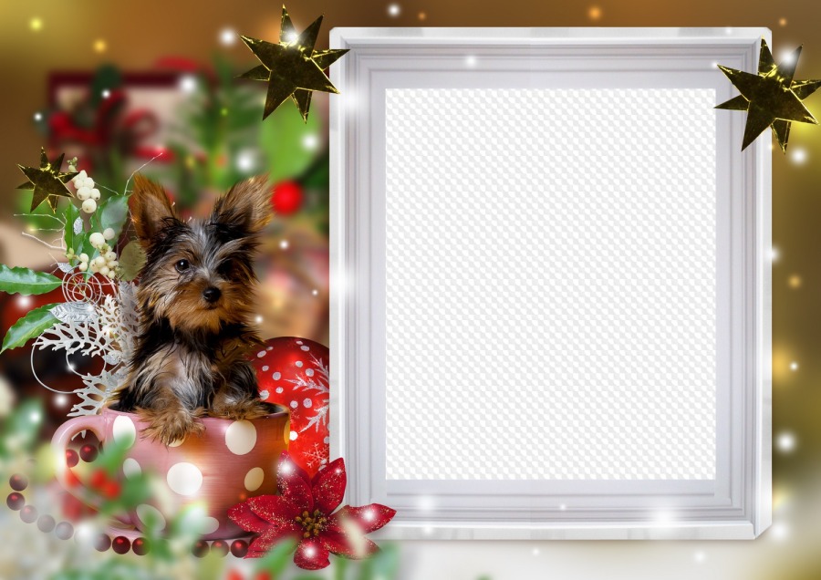 Marco navideño para Photoshop