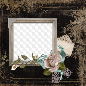 Retro frames png, psd
