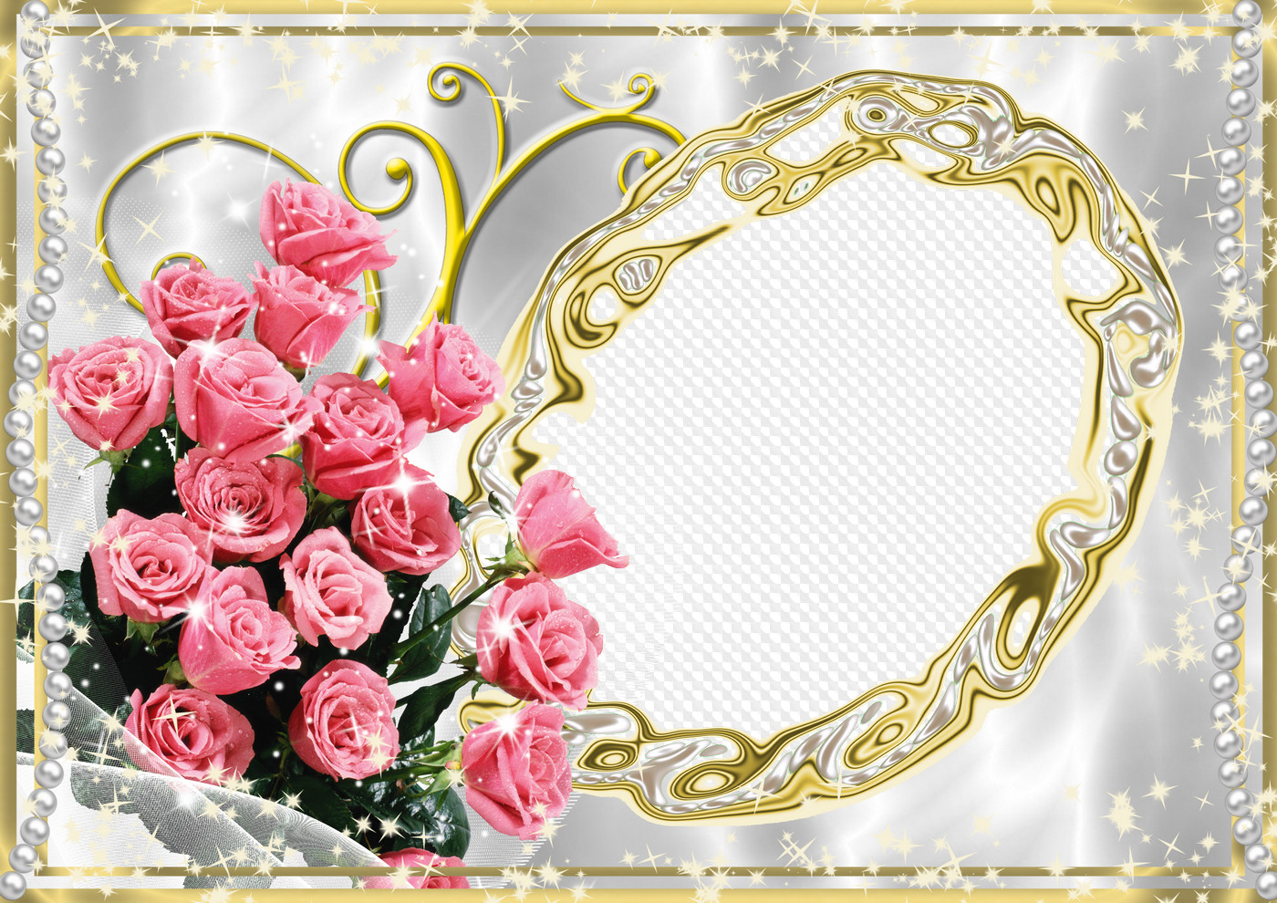 Female flower frame for the holiday of spring