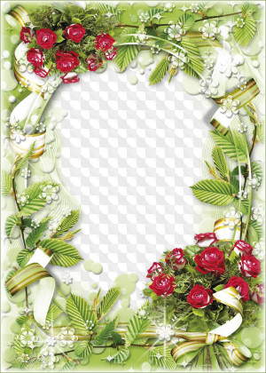 Picture frame with precious stones and a bouquet of red roses - My Love