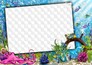 Romantic Frame for Photoshop - Beauty from the bottom of ocean
