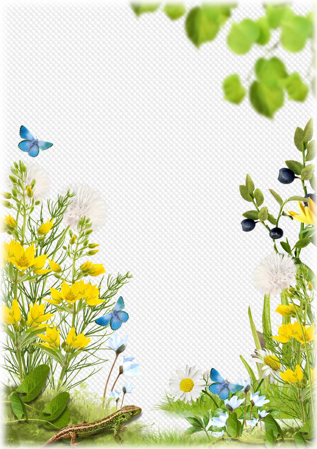 Spring Photo Frames Spring Photo Frame PSD or PNG